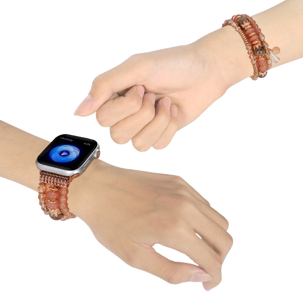 For Apple Watch Series 9 8 7 41mm SE (2023) SE SE (2022) 6 5 4 40mm 3 2 1 38mm Stylish Agate + Stainless Steel Bracelet Watch Strap Watch Band For Apple Watch Series 9 8 7 41mm SE (2023) SE SE (2022) 6 5 4 40mm 3 2 1 38mm Stylish Agate + Stainless Steel Bracelet Watch Strap Watch Band